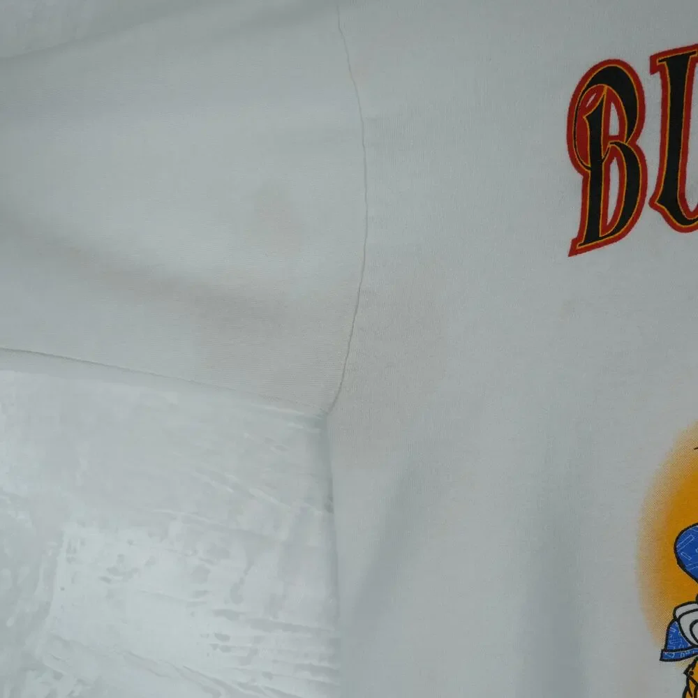 Vintage 90s Looney Tunes Bugs Bunny Sweatshirt Adult L White Made‎ USA Rare HTF